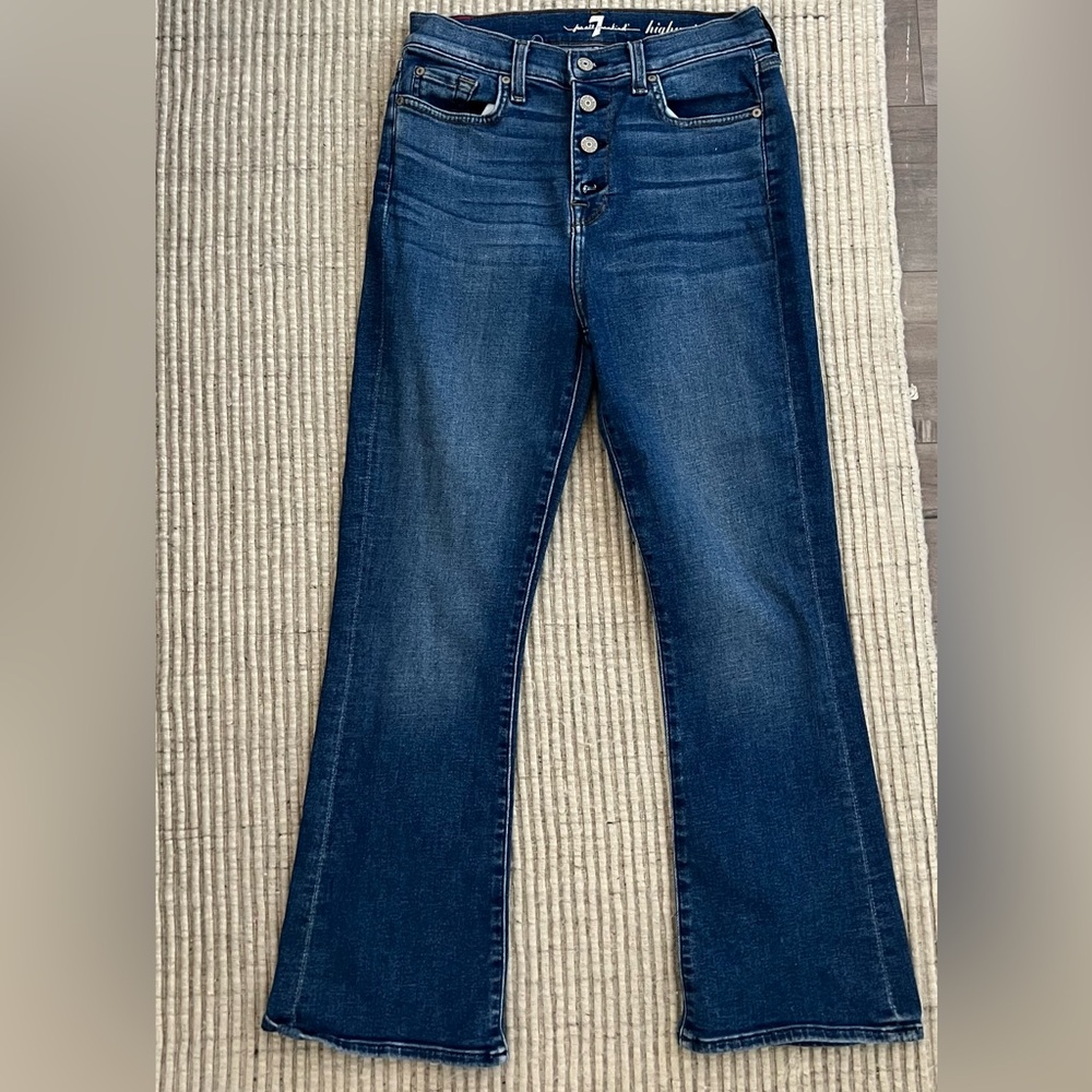 7 for all Mankind high waist slim kick jeans